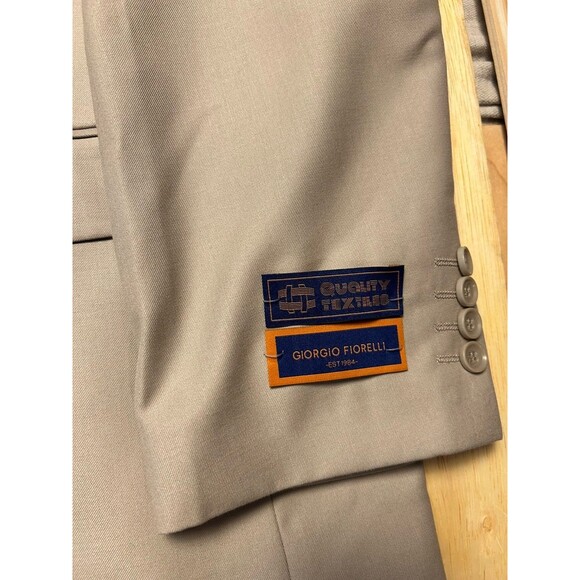 Giorgio Fiorelli Blazer Mens 60 R Super Fine Tan Suit Jacket NWT - Picture 6 of 16